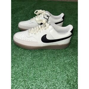Nike Court Vision Low White Black‎ Gum Sneakers FQ8075-133 Men's 8